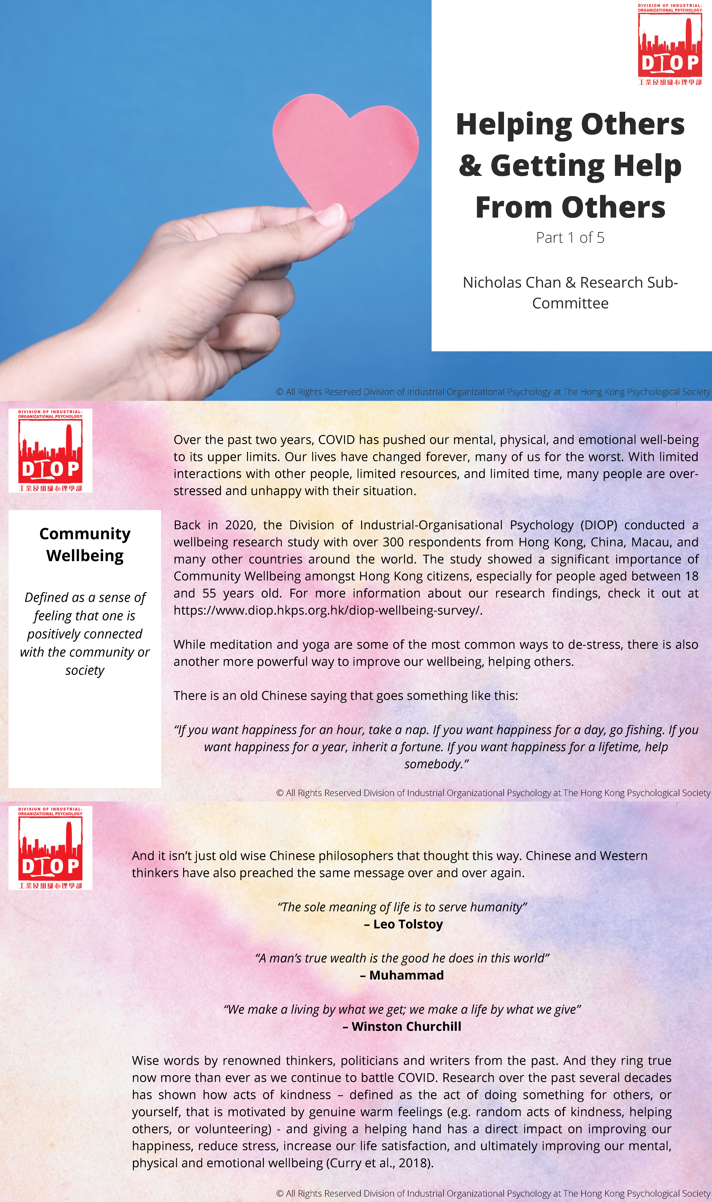 3.1 Helping Others & Getting Help From Others