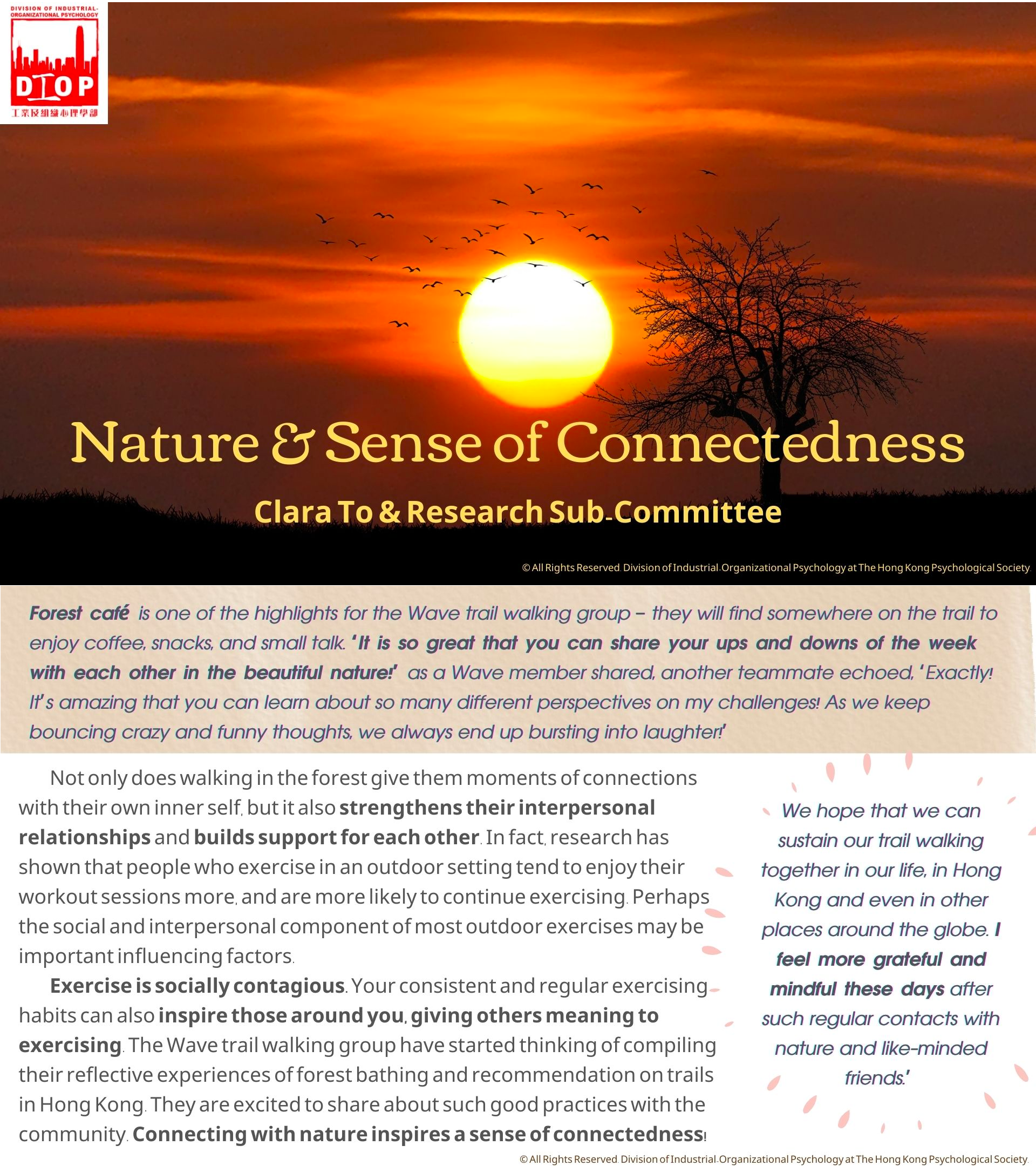 Nature & Sense of Connectedness